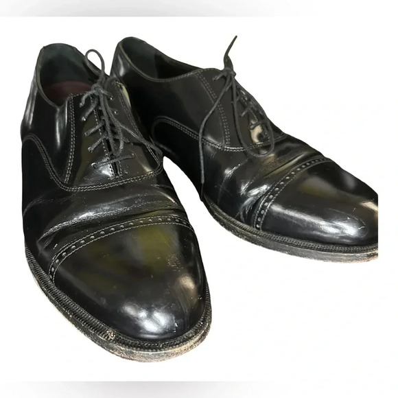 Florsheim Lexington 20382 Black Leather Cap Toe Oxford Mens Dress Shoes US 8.5 - Picture 1 of 4